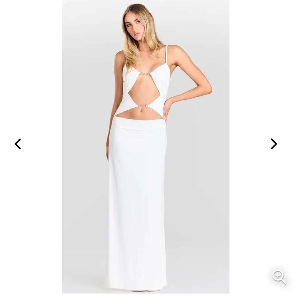 Sasha Therese Saffron Maxi Dress White